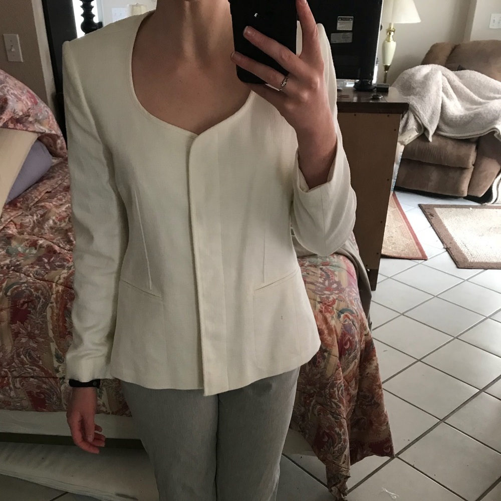White Ann Taylor Blazer